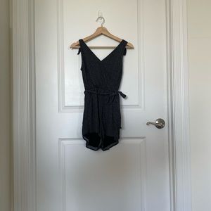 Abercrombie & Fitch Navy Blue Polka Dot Romper